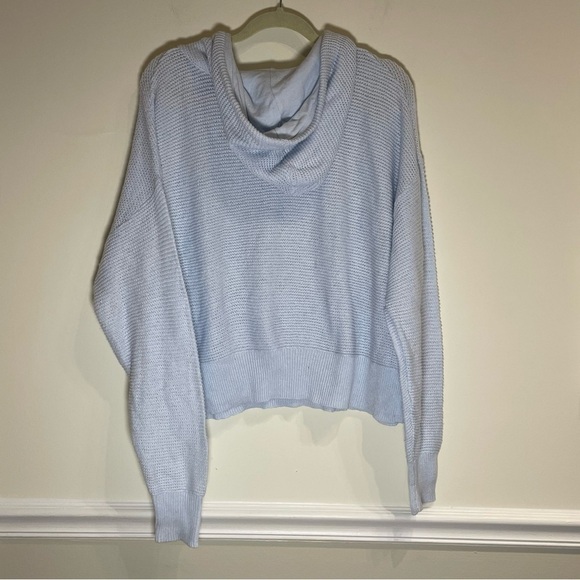Target All in Motion NWT light blue knit hooded sweater sweatshirt - Picture 5 of 5